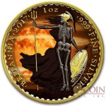 United Kingdom 1 oz BRITANNIA SKELETAL series ARMAGEDDON £2 Silver coin 2017